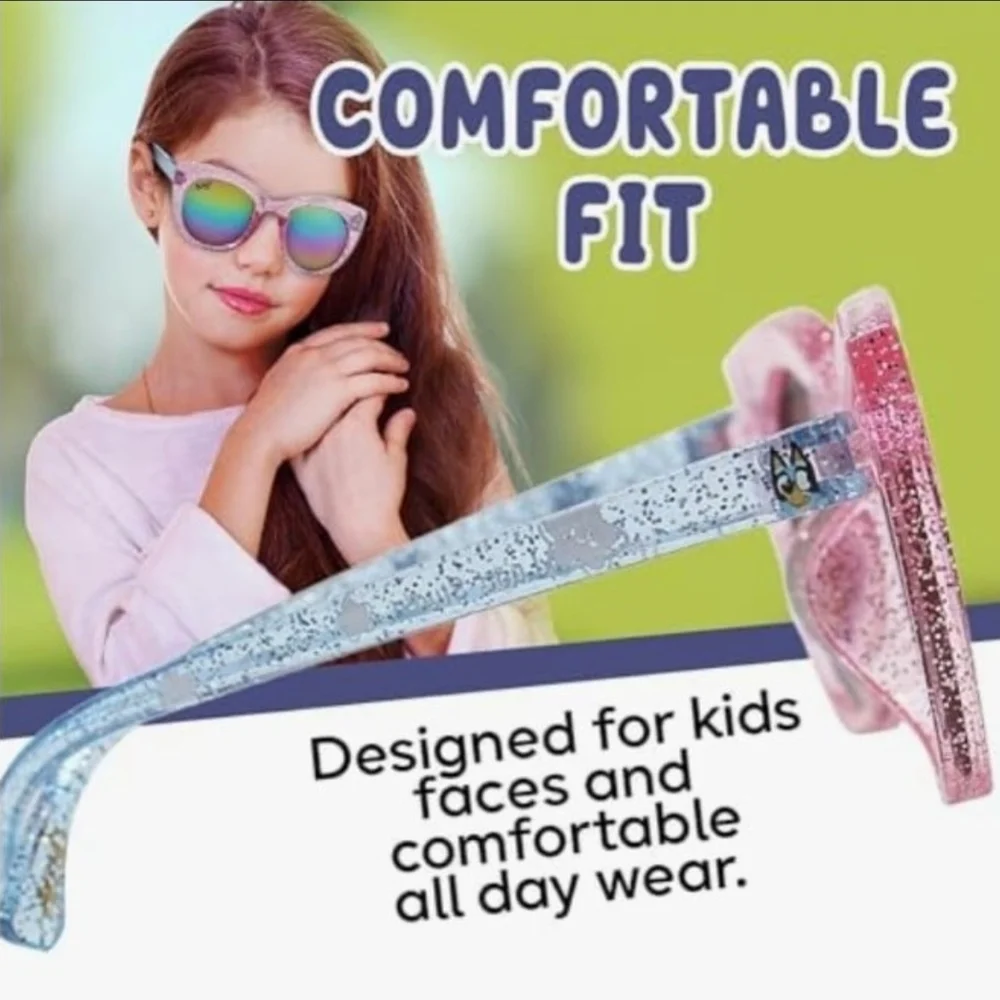 Bluey Pink Glitter Sunglasses